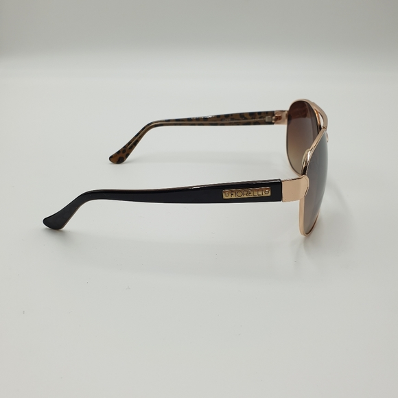 ⬇️$40⬇️Forielli Brown Lens Gold tone Metal Aviator Sunglasses Rome - Picture 6 of 16